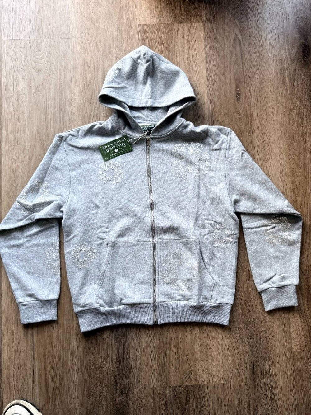 Denim Tears Large zipper hoodie grey